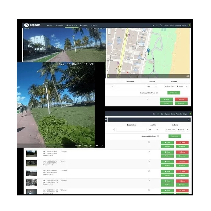 Bodycams pro orgány činné v trestním řízení-ZEPCAM Manager